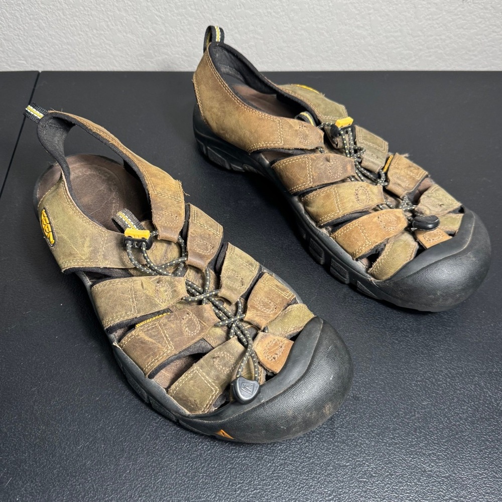 Keen Newport Mens Brown‎ Leather Waterproof Fisherman Sandals Size 12 1001870
